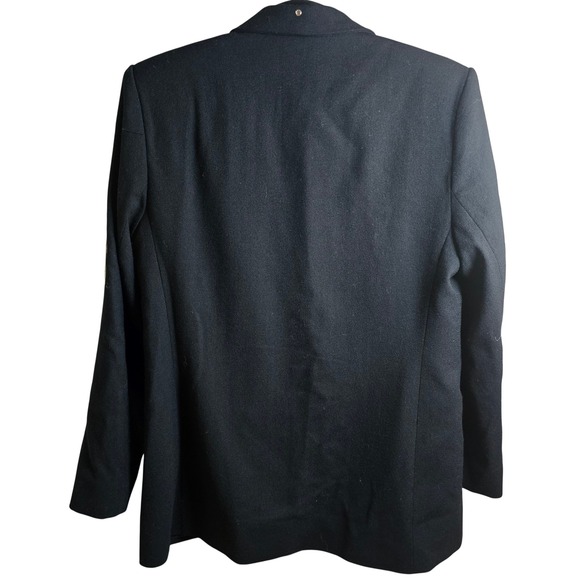 Harlan Black Tailored Blazer Women's 6 Clock Rhinestone Studded Statement Jacket - Picture 7 of 8